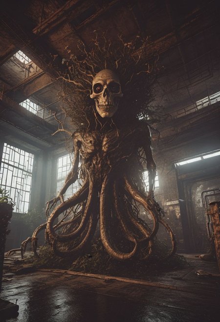 (horror Life form, body snatcher, multiple mouthed creature of darkness, and somehow there's an angelic face:1.4), (Life in an incubator, plants growing alongside human flesh, ants in hair, dirt bed), long-shot, far-off, very-person octane, 8k, 8mm depth of focus, (low perspective:1.6), high-end scattering colors. 8k, Cinematic Render, (Professional Face:1.1) Fantastical mood, Unreal engines inside a frame after with many dead  blood on them, With, photoshop in order for artstation, cinematic and Cinema, Dark kimura artstyle on render hyper-out characters on floors UHD lifelike, 4k hyperdetailed, octane cinema4k render and skin frame cyberpunk, hypermaximalist, directed by Reilerealistic 8k render photorealistic level quality perfect resolution, 8k texture, volumetric hazy dark fantasy digital composition art, cinema National Geo coherency, CGSociety   sharp focus ambient, post processing Wires glitchcore texture, intricate
<lora:MercuryXL:0.3> <lora:DrippingXL:0.3>