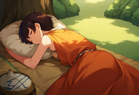 score_9, score_8, score_7, source_anime, tribal, sleeping