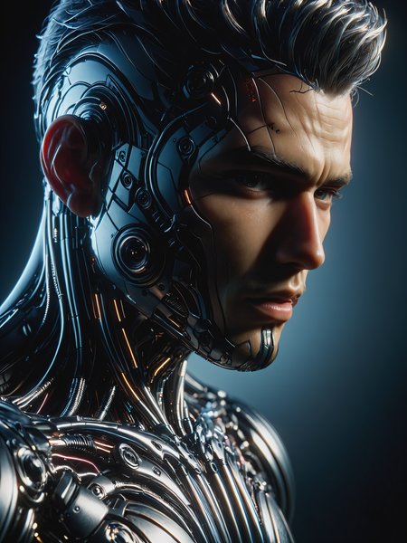 man mad-cbrbdy <lora:Neon_Cyberpunk_Cyberbody_v2_SDXL:0.8>, raw photo, film grain, Fujifilm XT3, (photorealistic, realistic:1.2), deep shadow,  8k, uhd, dslr, ultra high res
