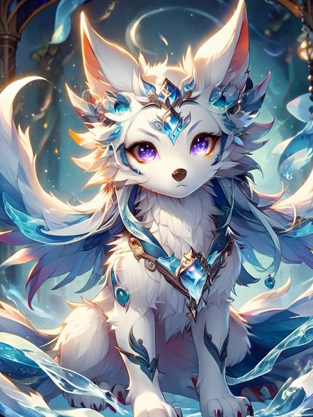 ral-dreamguardian, dream guardian [fire|ice|earth|water],[human|animal], [fox|wolf|animal|bird|dog|dragon] <lora:ral-dreamguardian-sdxl:1>