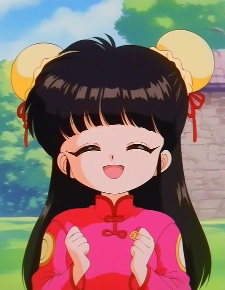 score_9, score_8_up, score_7_up, source_anime, rating_explicit, BREAK  <lora:Byouinji_Yunna_Anime_XL:1> ByouinjiYunna, long hair, bangs, black hair, brown eyes, short stack, solo, small breasts, 
1girl, solo, closed eyes, hair bun, chinese clothes, smile, bun cover, open mouth, double bun, :d, long sleeves, upper body, outdoors