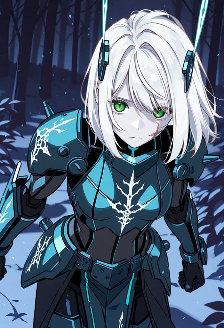 lineart, pencil art,
action pose, dramatic lights,
1girl, pale skin, white hair, medium hair, swept bangs, green eyes, muscle girl, scars on face, small breasts,
scf-fi armor, matte black metal, synthetic feathers, cloaked in a shadow, rune garment, luminescent threads, tellow hue,
high-tech design, misty forest at night, twisted trees, bioluminescent plants,
<lora:hamafuguIL-style:1.2>,hamafugustyle,