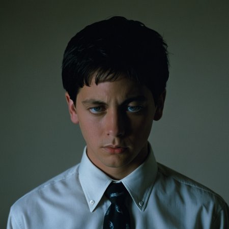 <lora:add-detail-xl:1>
<lora:detailed:0.3>
<lora:perfection style:0.3>
<lora:xl_more_art-full_v1:0.3>
 <lora:Donnie Darko film style:1>
Jake a surrealistic photo of a man with a tie and a shirt on,solo,looking at viewer,short hair,black hair,1boy,closed mouth,male focus,one eye closed,portrait,realistic , cinematic, film, Donnie Darko film style