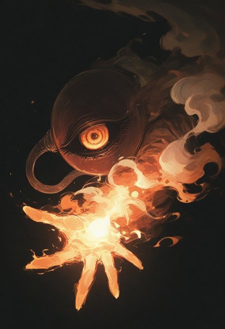 dynamic angle, unusual angle, dynamic, dynamic composition,
In the dim, flickering light, hand reaches out to catch creepy eyeball, its movements deliberate yet hesitant. fire pulse faintly, glowing like a dying ember, their light casting eerie shadows across the outstretched hand. The closer it gets, the air grows colder, heavy with an otherworldly presence. spectral wisps begin to unfurl, curling and twisting like smoke around creepy eye. Whispers fill the air—soft at first, but rising into a cacophony of tormented wails. The hand trembles as its fingers hover just above the eyeball, as though sensing the weight of the cursed power it is about to claim. fury. black background