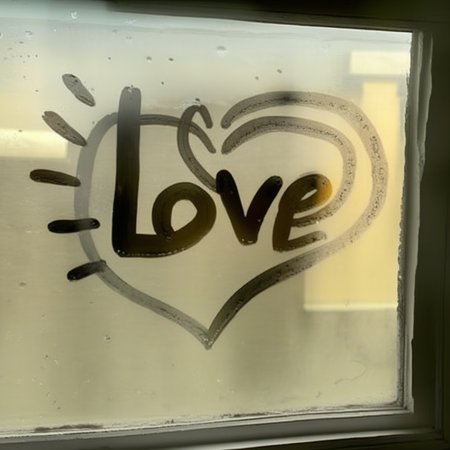 finart text Love , and heart drawing,  window drawing<lora:finart:1>