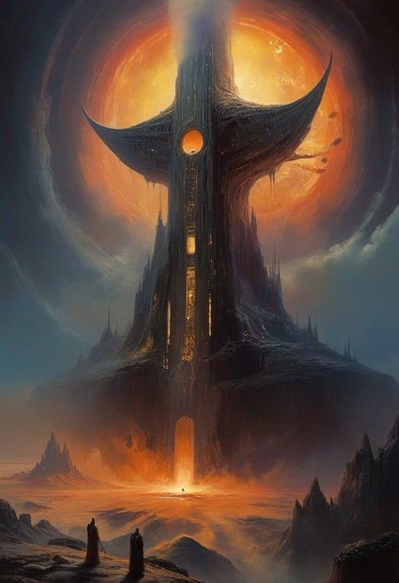 best quality, masterpiece, painting, concept art,  ((((High angle From avove, camera from above, Bird's-eye view, aerial shot view)))), In the heart of the absurdes,land of alien flies, a giant black hole,organic,abomination,toxicity,mutation,pus,dense fog, intricate detail, surreal masterpiece of contrast, blending the energy of  fantasy  with the scifi aesthetic,mix of science fiction and fantasy,deadly void,swirling,attraction,interaction,low gravity,scifi dark fantasy,vibrant colors,dramatic,tragic,melancholy,dark dream,cosmic horror,alienscape,dreamscape,otherworldy,slowly drown,cursed paradise,professional,perfection,visually stunning,mesmerizing,disturbing,mystical touch,highly detailed, intricate,painted in high resolution,close-up,  primary colors, no gradients, illustration,ferrotype,grisaille, (no humans:1.3)
<lora:John Harris Style:0.8> John Harris Style page,Arik roper,Ben Templesmith
