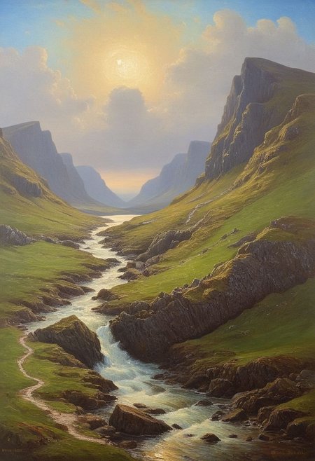 Suil suil suil a run Suil go socair agus suil go cuin Suil go doras agus ealaigh liom Is go dtann t mo mhuirnn slan, oil painting, award winning, 19th century, linquivera