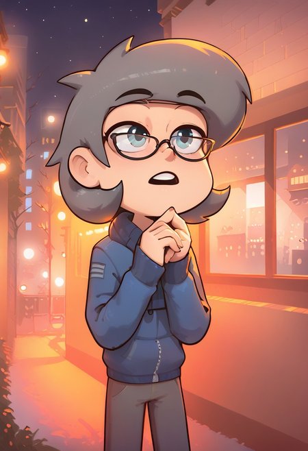 score_9, score_8_up, score_7_up, score_6_up, 13kartKuromaku, Kuromaku, boy, grey hair, glasses, winter, evening, city, neon light, winter, evening, city, neon light, cinematic lighting, golden hour lighting, volumetric lighting, city streets, hair fluttering in the wind, dynamic lighting,