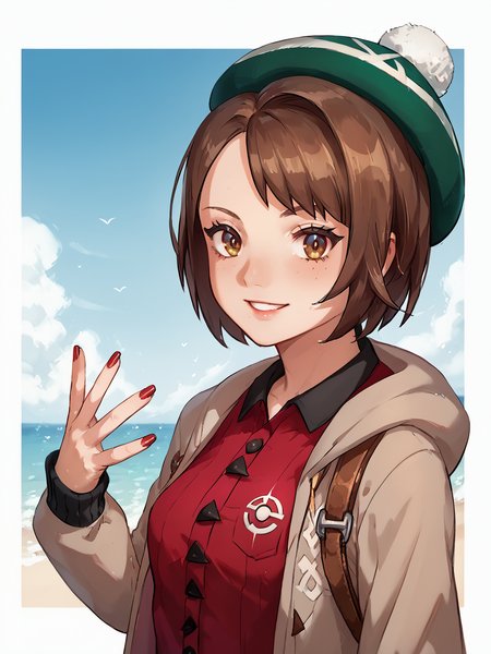 1girl, <lora:gloria_(pokemon):1> gloria_\\(pokemon\\), score_9_up, score_8_up, score_7_up, looking at viewer, masterpiece, petite, <lora:Realistic_Anime:0.5>, realistic anime, <lora:gakuen_kantai_style_ForPony:1>
