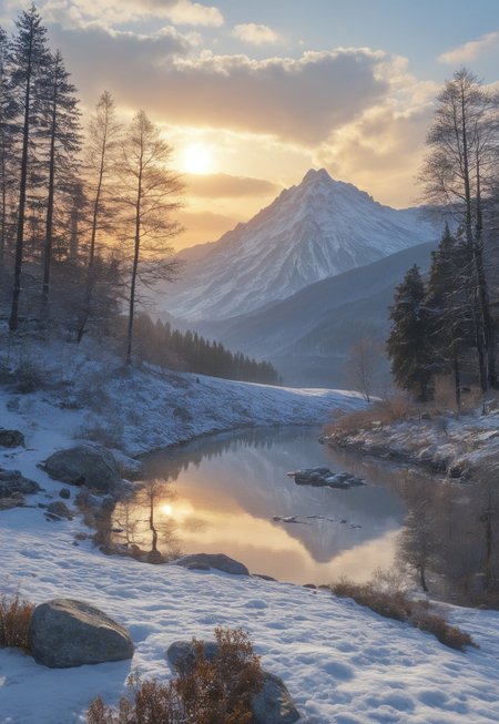 (ruins, broken, snow, dappled sunlight:1.2), sun, tree, forest, scenery, rock, reflection, ancient, overgrown, mountains, sunset, clouds, mountainous horizon, fantasy, medieval, 1other, looking away (masterpiece, exceptional, best aesthetic, best quality, masterpiece, extremely detailed:1.2), in the style of umempart
 (8k uhd:1,4)
 <lora:add-detail-xl:1>
 <lora:Dynamic Poses:1>