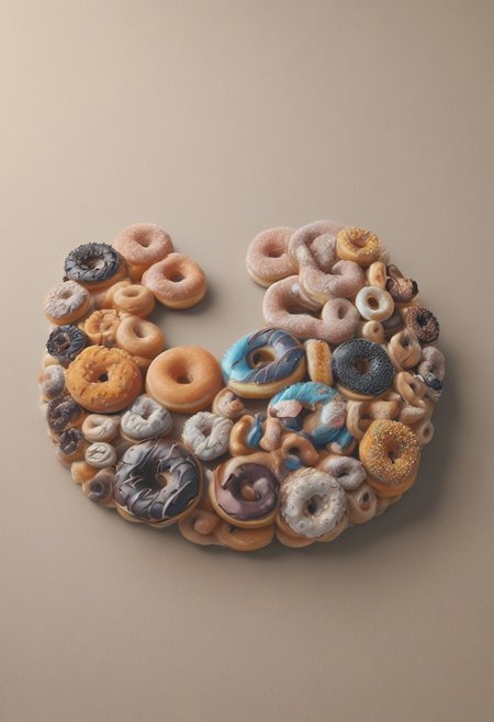 glas made of doughnuts