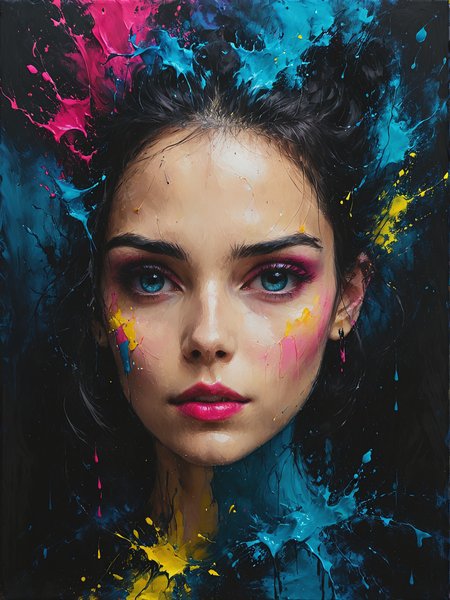 Thunderstorms paint portraits on midnight canvas, ultra-fine digital painting, <lora:xl_more_art-full_v1:0.3>,  <lora:Desolation:0.6> <lora:gorgoeus_splash_of_vibrant_paint:0.7> Gorgeous splash of vibrant paint