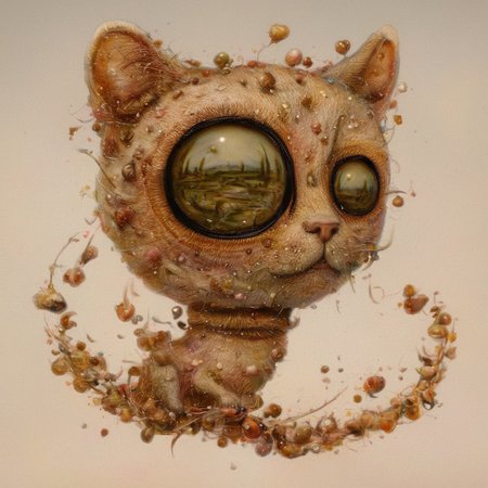 <lora:SDXL_Style_by_Naoto_Hattori_Sa_May_V4:1> Style by Naoto Hattori a  cat