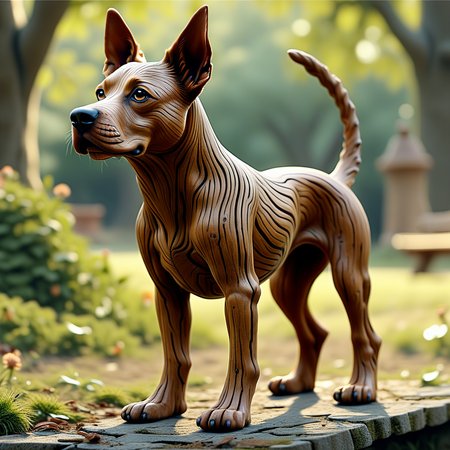 1 dog, outdoor, W00dF4nt4sy, highly detailed, 4k, precise, semirealistic