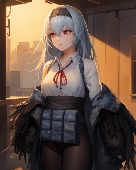 (extremely detailed CG unity 8k wallpaper),(masterpiece), (best quality), (ultra-detailed), (best illustration),(best shadow), (cowboy shot:1.2), (sharp eyeliner, eyeshadow, detailed eyes:1.1), scar on neck
,BREAK 
thunder 
 <lora:Thunder:1>