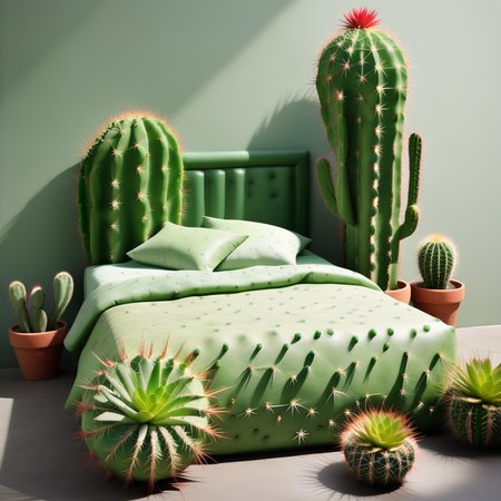 Cactexa bed<lora:Cactexa:0.8>