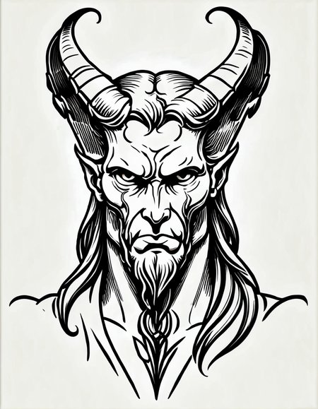 lineartlora, lucifer, portrait