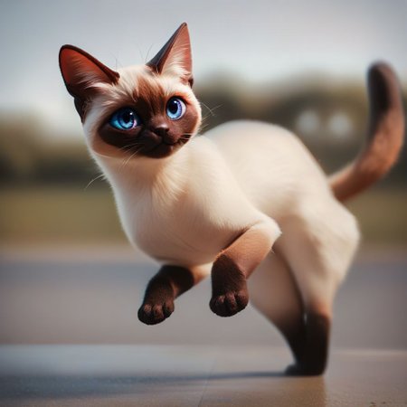 score_9, score_8_up, score_7_up, pikaole no humans animal focus, (Siamese cat:1.05), fur, full body solo blurry background, cute rating_safe source_furry, (dynamic pose:0.5), pikaole, source_photorealistic