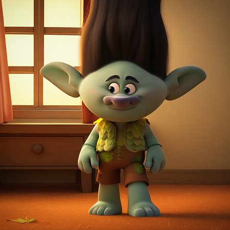 score_9, score_8_up, score_7_up, score_6_up,score_5_up, score_4_up, <lora:ramon-v1-17:1> tramon, 1boy, leaf vest+brown short, indoors, four toes, 3d