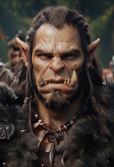 score_9, score_8_up, score_7_up, orc warrior, head shot, looking at viewer, realistic, battle, realistic, hyperdetailed photography, fantasy