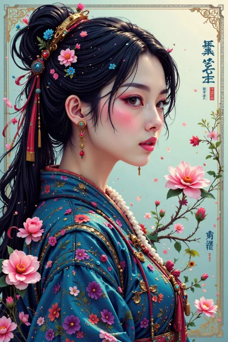 South Korean, morning, woman, very intricate, very detailed, sharp, bright, colorful, <lora:Hand v2:0.5> <lora:Anti-Blur:1><lora:Insane Detail Slider:0.25>  <lora:flux.1_lora_flyway_Epic-detail_v2:0.3> <lora:fluxenhancer:0.25> <lora:ck-Neon-Retrowave:0.4> ck-rw, in the style of ck-rw,  <lora:Neurocore Anime Cyberpunk:0.8> A digital artwork in the style of cknc
