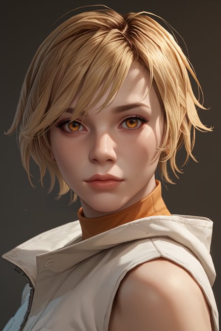 score_9, score_8_up, score_7_up,
<lora:SH3Heather:0.8>
SH3Heather, 1girl, blonde hair, short hair, amber eyes, looking at viewer, portrait