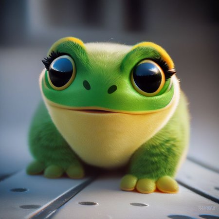 score_9, score_8_up, score_7_up, pikaole no humans animal focus, (fat frog:1.05), fur, full body solo blurry background, cute rating_safe source_furry, (dynamic pose:0.5), pikaole, source_photorealistic