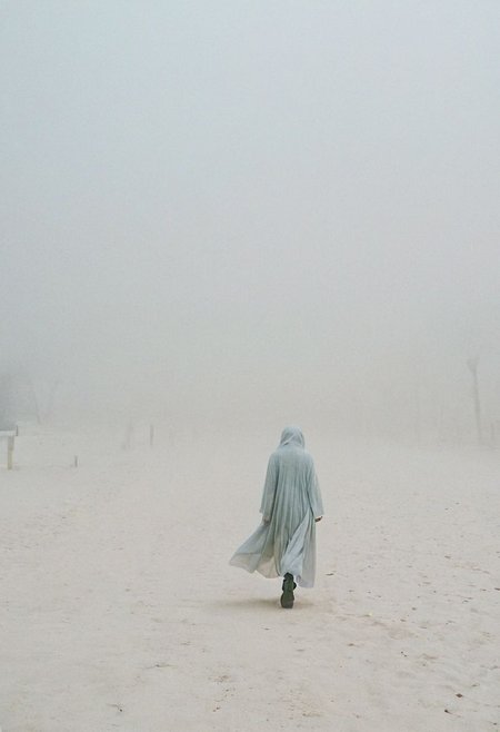 (best quality ) ,(burqaaward winning, fog, (aesthetic of  with serenity atmosphere:0.5))(analog photo:1.2),((),(dynamic camera), DUNA ,pure white , detailed, , , hyper detailed, professional poster art, bold lines, award winning,  , FastNegativeV2, ral-dissolve, cyberpunk