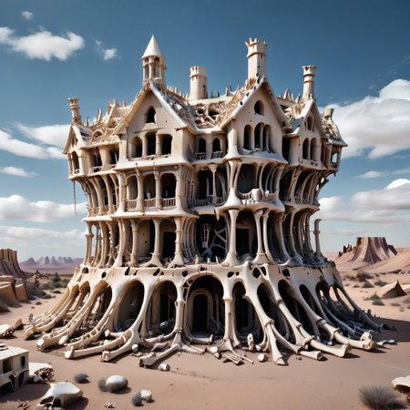 boneswm, he-man, blonde hair, harness, NEGATIVE_HANDS, easynegative, in a desert wasteland, castle ruins in background, vultures flying overhead,