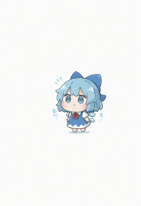 masterpiece, best quality, absurdres,masterpiece, best quality, very awa, absurdres,,simple background,white background,arikuigames1105, chibi,no background,cute,SNRA-illu,cirno