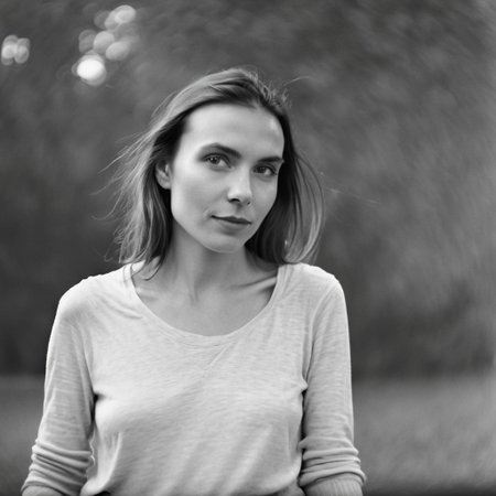kiev80 A 25-year-old woman, radiating effortless natural beauty—she has never tried to be perfect, and that is precisely what makes her so captivating. Her gaze is deep, full of unspoken stories, as if she holds secrets only the right eyes could ever read. The light gently kisses her skin, sculpting her cheekbones with soft drama, while shadows embrace her contours like a masterpiece carved from marble.
Her lips are slightly parted, not posed, but caught in a fleeting moment—perhaps she is about to speak, or lost in a thought only she understands. Her hair falls in natural waves, a few strands escaping to catch the light, creating an ethereal glow. The background fades into a soft blur, ensuring that nothing distracts from the quiet intensity of her presence.
This is not just a portrait of beauty, but of character—a woman who is not merely seen, but felt. Her aura goes beyond perfection; she is not flawless, but real. And that, more than anything, makes her unforgettable. A portrait that lingers. A gaze that never lets go.