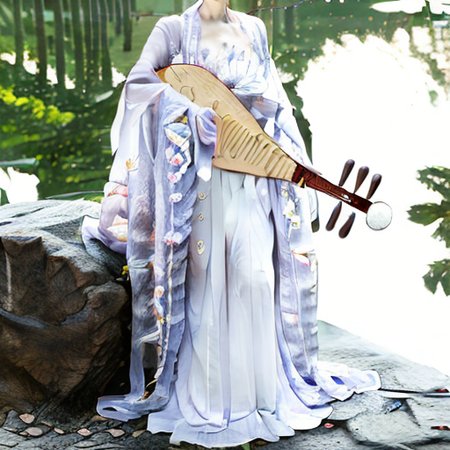 一件紫衣白裙汉服