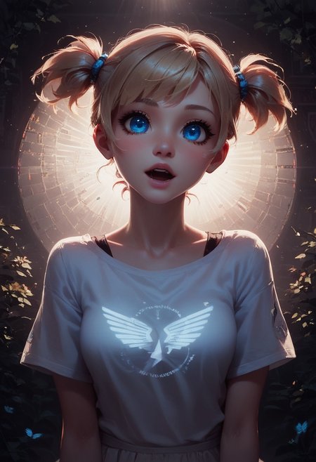 score_9, score_8_up, score_7_up, 1girl, cute, short twintails, head tilt, open mouth, cute, blue eyes, 
highly detailed, intricate, zzCitronCAT, dynamic lighting,
