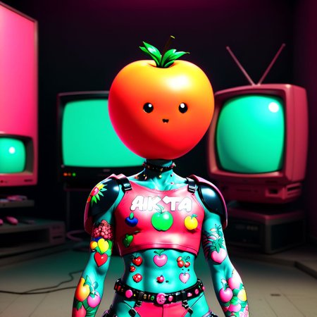 A CRT TV playing 80s anime Akira