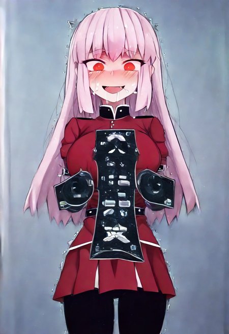 score_9,score_8_up,score_7_up,score_6_up,score_5_up,1girl, florence_nightingale_(fate),fate_(series),(pink_hair),red_eyes, (glowing eyes),(wide hips),(thick thighs),(curvy),(smile),blush stickers,tongue,silver print nurse costume,red british uniform, hair accesories,print stockings,holding test tube,(metal belt),(facing away),(long braid),lace stockings,elbow gloves,(hand sign),large breasts,(expressionless face),(fridge),(first aid kit  box),(skindentation),(posters,anatomy posters,x-ray posters), (motion lines:1.4),(trembling lines:1.4),(steamy breath,saliva), snowflake,ice walls,ice mirror,snow,(nurse hat),(juice glass in background),(stalagmites),(stalactites),detailed gloves,watch, (masterpiece,best quality,high quality,extremely detailed print clothes,detailed skin,best shadow,adsurdres,perfect hands,8k