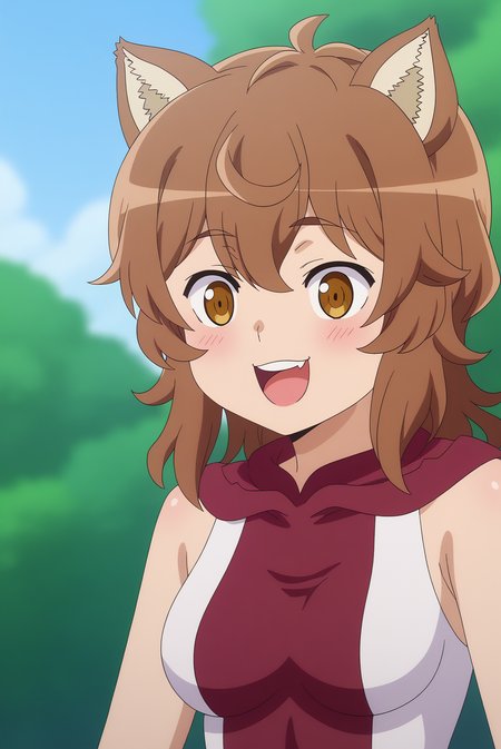 Lili, animal ears, happy  <lora:Danmachi-Lili-PDXL:0.8>