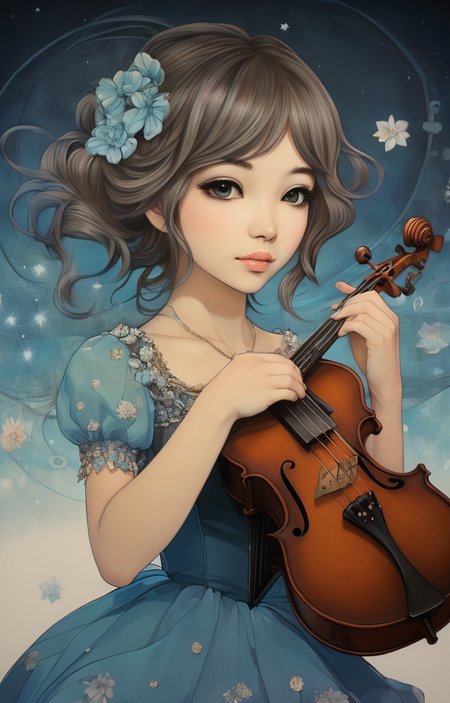 masterpiece,best quality,<lora:tbh280-sdxl:0.9>,illustration,style of Audrey Kawasaki
 portrait of idolmaster cinderella girls,