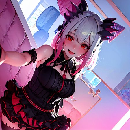 masterpiece, best quality, photorealistic, 3D, shiny_skin, shiny_hair, dynamic angle, beautiful detailed glow, HDR, Rembrandt lighting, colorful refraction, lens flare, bloom, film Reflection, chromatic aberration, light diffusion, public indecency, cowboy shot, deep meaning, physically-based rendering, bright, vibrant, intricate, 1girl,suou patra,<lora:suou patra:1.0>,  :d