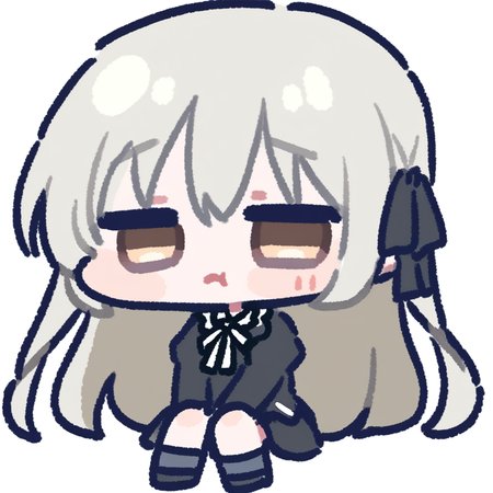 Kasugano Sora,<lora:miratsu_noob:1>,chibi,silver hair,