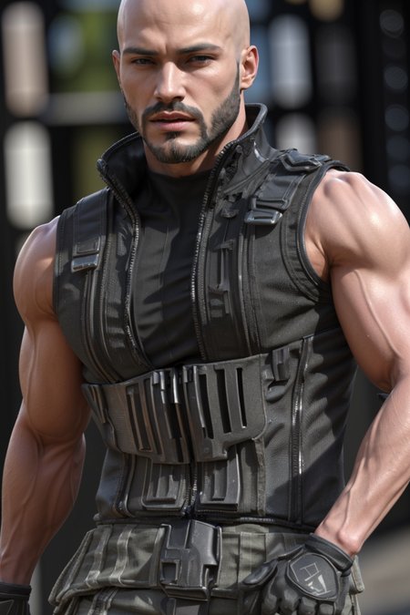 (photorealistic:1.4), <lora:TacticalAssautV1:1>, (masterpiece:1.4),(best quality:1.4)(high_resolution:1.1) , (1man, male body, male face, oily skin, wearing tactical_assaut t-shirt gloves), ((upper body)),  ((thin hair, realistic hair:1.2)), ((thin beard)),
<lora:muscle_slider_v1:2>,
<lora:weight_slider_v2:-1>,
<lora:hair_length_slider_v1:1>,
<lora:Background_Detail_v3:0.4>,
<lora:add_detail:0.5>