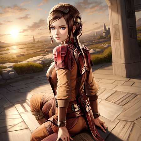 BastilaShan, anime, 1girl, masterpiece, best quality