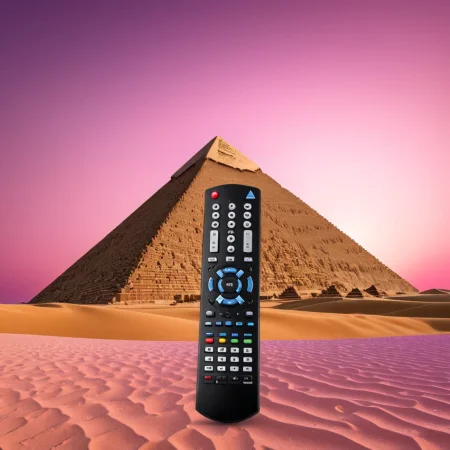 (remote control showcase) <lora:52_remote_control_showcase:1.1>
Pink background,
high quality, professional, highres, amazing, dramatic,
(Ancient Egyptian pyramids and desert sunset:0.5),