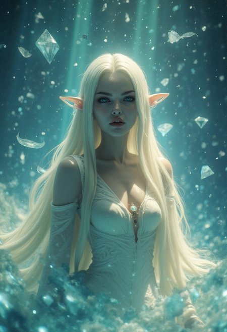 snow elf girl, blue skin tone, elongated bob, unprocessed gemstone on hair, stern face, forehead visible, illustration, semi anime fantasy art style
movie still, polaroid photo quality, Analog film photography, a stunning photo of a woman with very long blonde hair, she looks like a real-life Rapunzel with very long blonde hair, her long hair is trailing on the ground behind her, super long blond hair, incredibly long silky-smooth hair, very long straight sleek hair, incredibly long hair, very long straight silky-smooth hair, floor-length hair, rapunzel length hair, world record length hair, the longest hair in the world, RAW candid cinema, 16mm, color graded portra 400 film, remarkable color, ultra realistic, textured skin, remarkable detailed pupils, realistic dull skin noise, visible skin detail, skin fuzz, dry skin, shot with cinematic camera, detailed skin texture, (blush:0.2), (goosebumps:0.3), subsurface scattering, beautiful photograph in the style of Augustus John, Sergio Toppi, Virginia Frances Sterrett, scandinavian woman, big green eyes, big plump lips, gorgeous, 8k HD, detailed skin texture, ultra realistic, textured skin,  analog raw photo, cinematic grain, whimsical