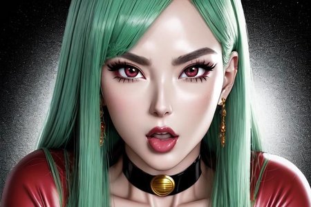 (Dragon Ball), (dbsuper style), ((Bulla)), (fFaceDetail:1), (SkinHairDetail:1.1), (EyeDetail:1.1), (tongue out), (mouth wide open), (bent over), ((suggestive)), ((sultry)), hentai, porn, rule34, highly sexualized, extreme detail, sharp detail, fine detail, intricate detail, granular detail, professional cinematography, perfect, flawless, pristine, pixel perfect, symmetrical face, detailed face, high poly face, high poly body, high poly hair, high poly environment, attractive eyes, sexy eyes, perfectly drawn eyes, attractive face, sexy face, perfectly drawn face, good face, best face, tight red clothes, choker, high resolution, interesting background, highest quality, maxres, absurdres, insaneres, 32K, 16K, 8K, 4K, 8K UHD, 4K UHD, 4K HD, UHD, HD, HDR, nextgen, professional quality, studio quality, film quality, 3D, CGI, RTX, raytraced, extremely sexy, beautiful, masterpiece, pristine, impeccable, balanced colors, vibrant colors, bright colors, crisp, sharp, clean, four fingers, one thumb