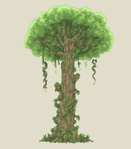 masterpiece, best quality, amazing quality, <lora:Style_v1_buns:1> 5tyl3v1, solo, simple background, no humans, full body, dryad, 1girl, masterpiece, best quality, amazing quality