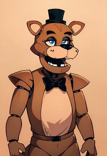 SCORE_9, SCORE_8_UP, SOURCE_FURRY, BREAK, SOLO, HOUNDSONA, BLIND EYES, FEMALE, FURRY, DECREPIT, HOBBLING, freddy, brown fur,  DARK CAVE, HIGH RESOLUTION, VIVID TEXTURES, DETAILED PUPILS