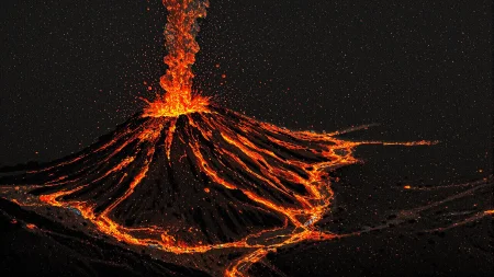 Grenadian. volcano,  multilayer paint splash style, <lora:Hand v2:1> <lora:Anti-Blur:1> <lora:Insane Detail Slider:0.5>   <lora:Flux.1_Turbo_Detailer:0.6>   <lora:flux-photo-transparent_Alpha_1.0:0.8> <lora:flux.1_lora_flyway_Epic-detail_v2:1>   <lora:Painterly01b_CE_FLUX_AIT:0.8> pntrlyCE_style