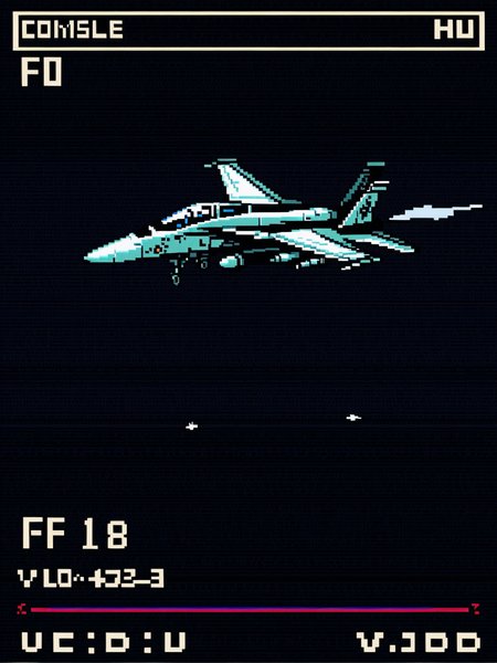 <lora:FA-18_Illustrious:1.0>,(f/a-18:1.2), retro arcade shmup, pixel art, HUD score counter, 16-bit clouds, enemy drones exploding, top-down scrolling, vibrant palette, scanline overlay, nostalgic 90s game aesthetic, masterpiece, best quality, amazing quality