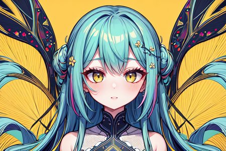 highly insanely detailed, masterpiece, top quality, best quality, highres, 4k, 8k, RAW photo, (very aesthetic, beautiful and aesthetic),  
(code_style,codestyle),(sympattern,geometric pattern),geometric pattern wallpaper,Doodle,vibrant,colorful, 
<lora:CodeStyle (half generic class)_564920:0.5>, 
(1girl:1.3), 1other, 
yellow background,âââ