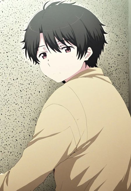 high resolution, solo, best quality, 1Boy, Inaho Kaizuka, Black Hair, Slice Of Life, OverallDetail
